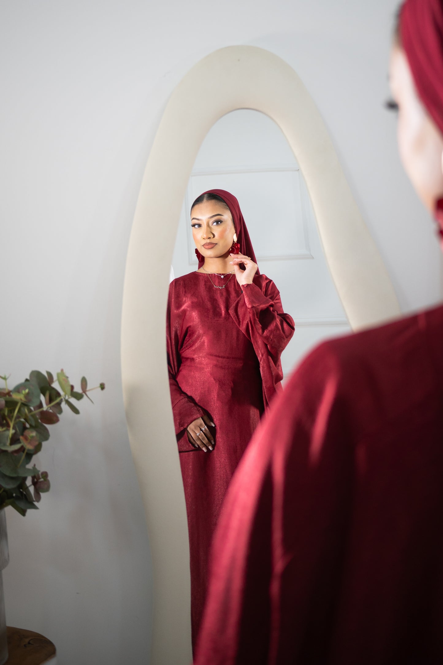hayat in red dress Turkish wedding guest outfit